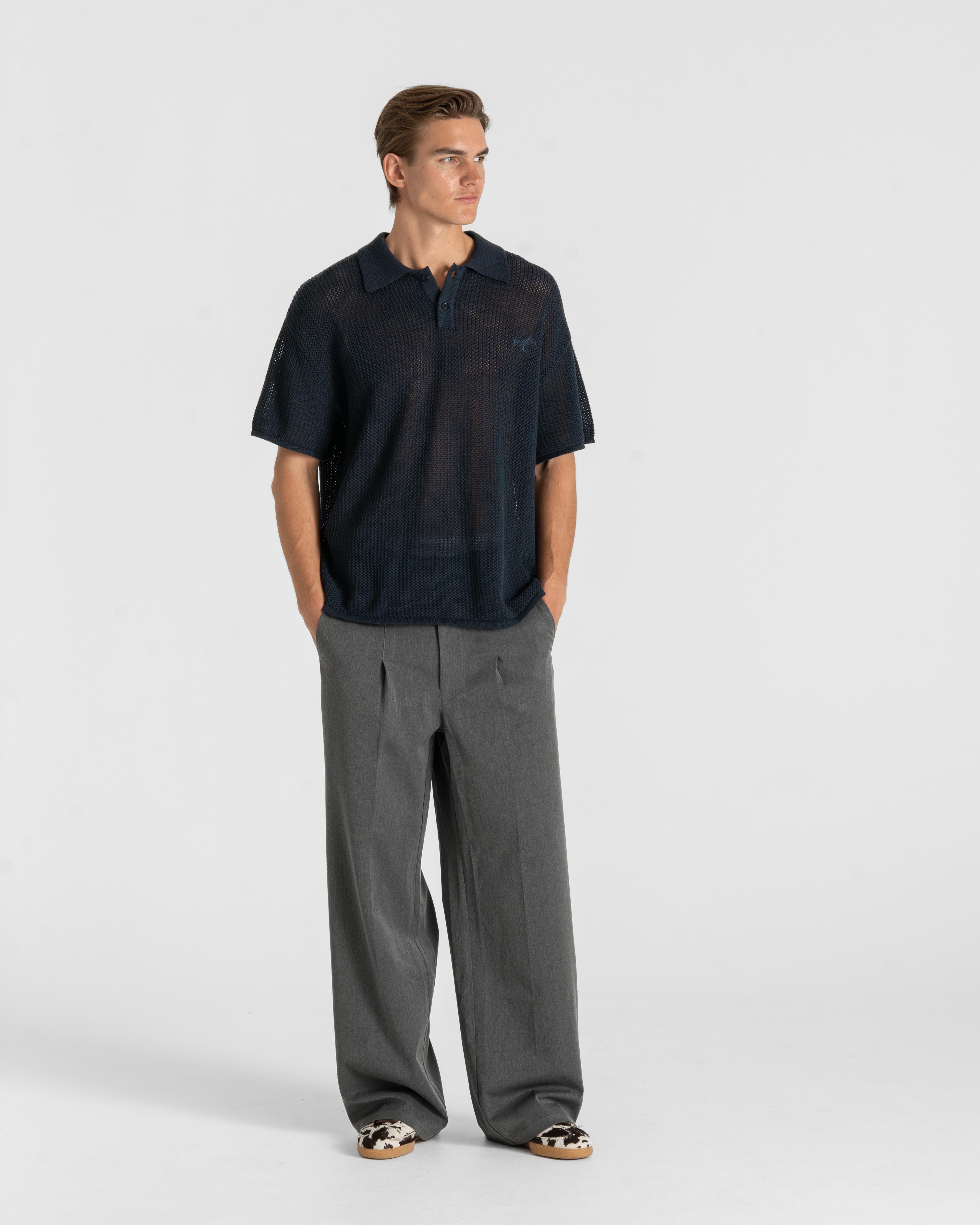 Knitted Polo Navy
